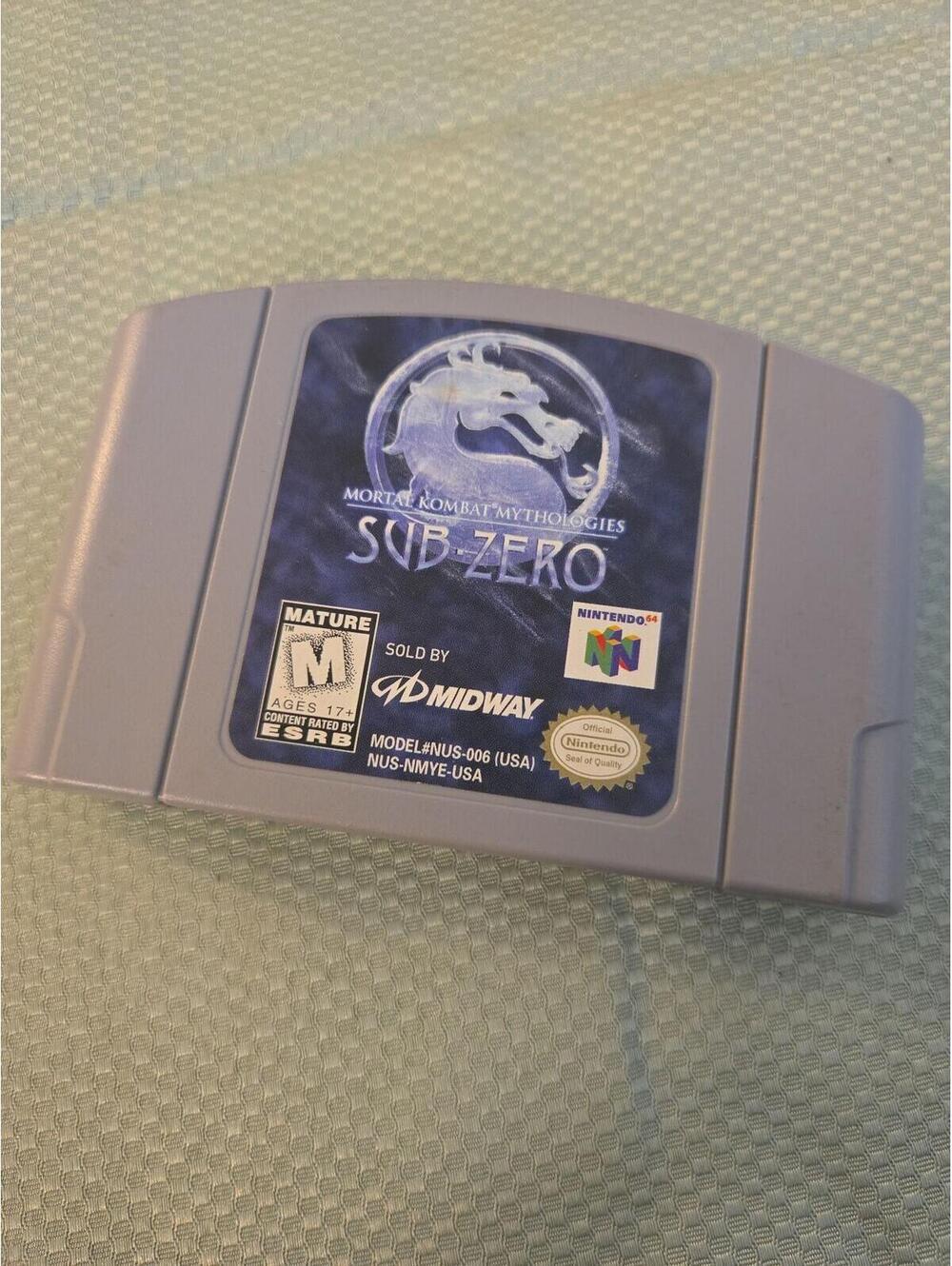 Mortal Kombat Mythologies: Sub-Zero - Nintendo 64 (N64) Authentic Cartridge
